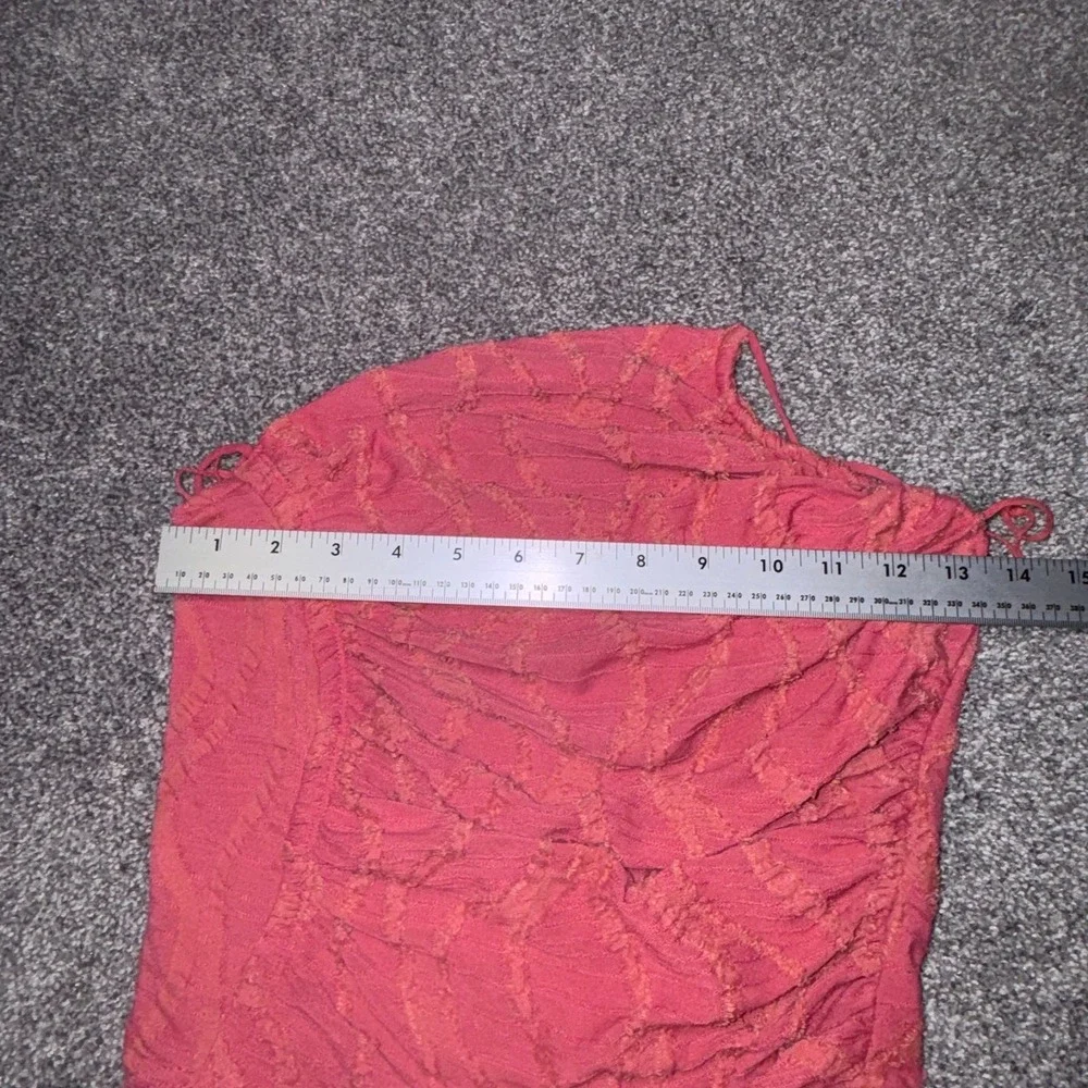 Free People Sand Dune Ruched Tank Top, Red Clover, Spaghetti Straps - Size XS